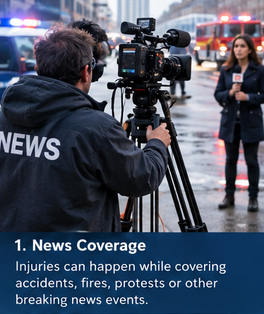 Roslyn cameraman work injury workers comp personal injury Cass & Peters h